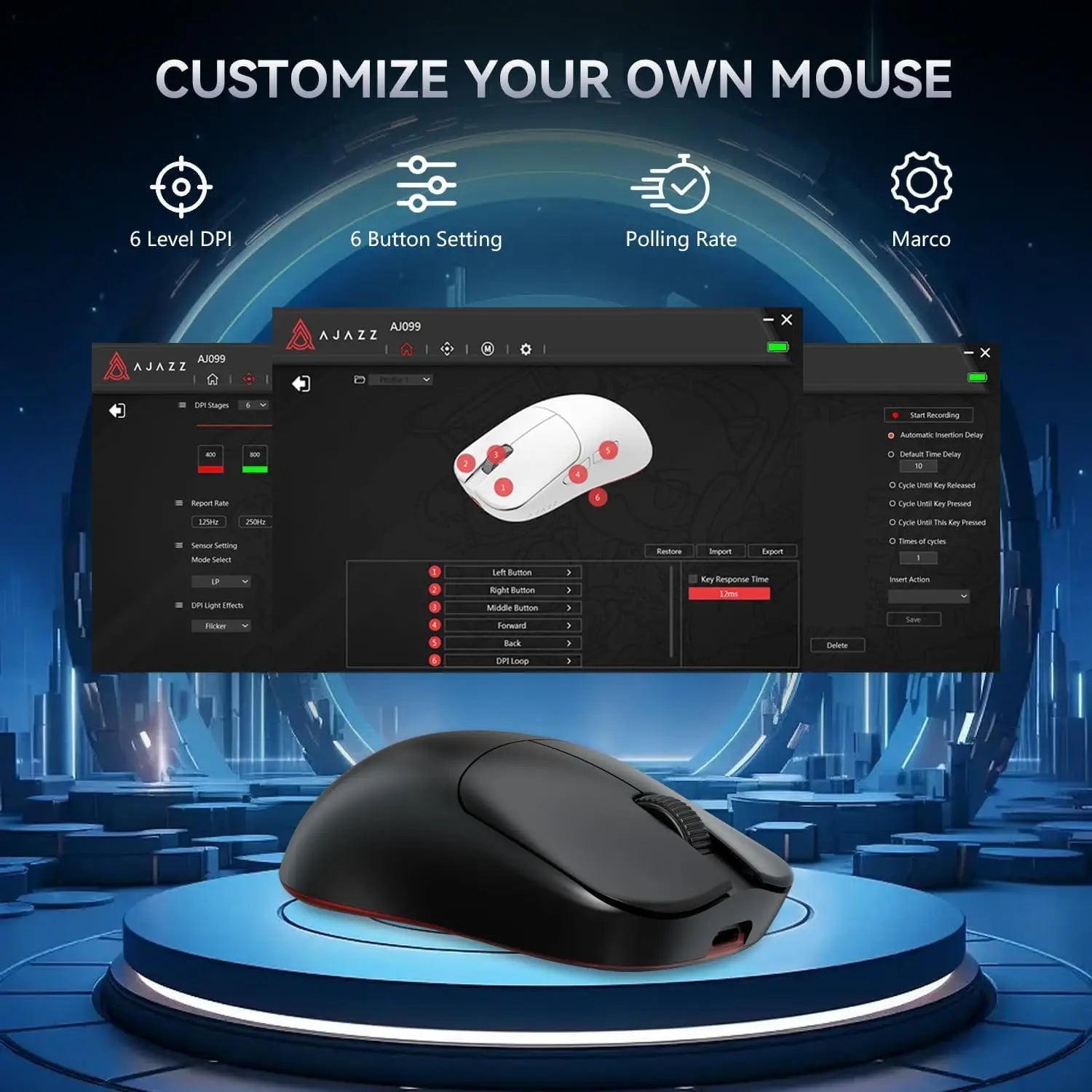 Ajazz AJ099 Superlight Wireless Gaming Mouse