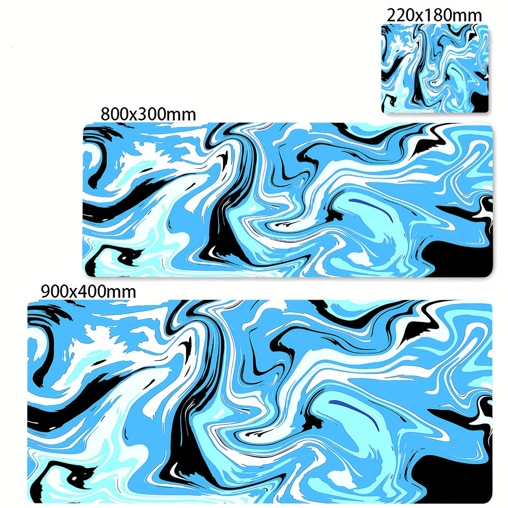 XXL Black and White Strata Liquid 900x400 Mouse Pad Computer