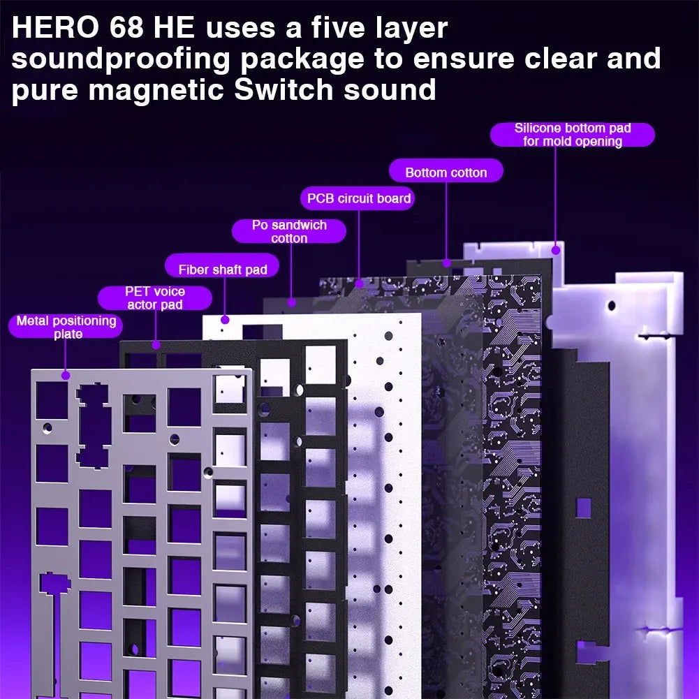 NEW AULA HERO 68HE Magnetic Switch Keyboard