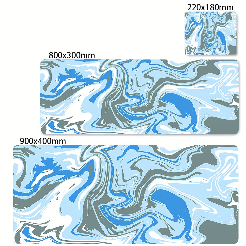 XXL Black and White Strata Liquid 900x400 Mouse Pad Computer