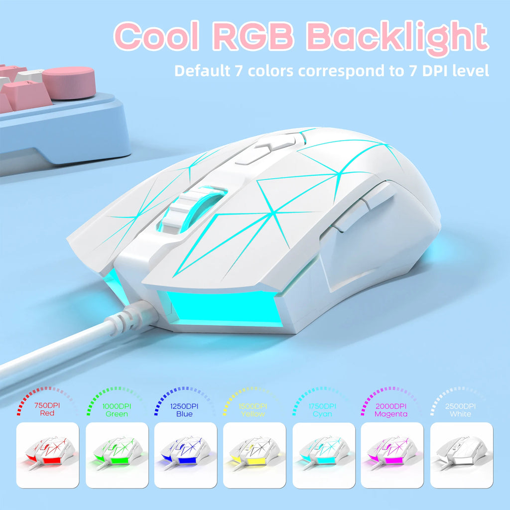 AJ52 RGB Lightweight Gaming Mouse
