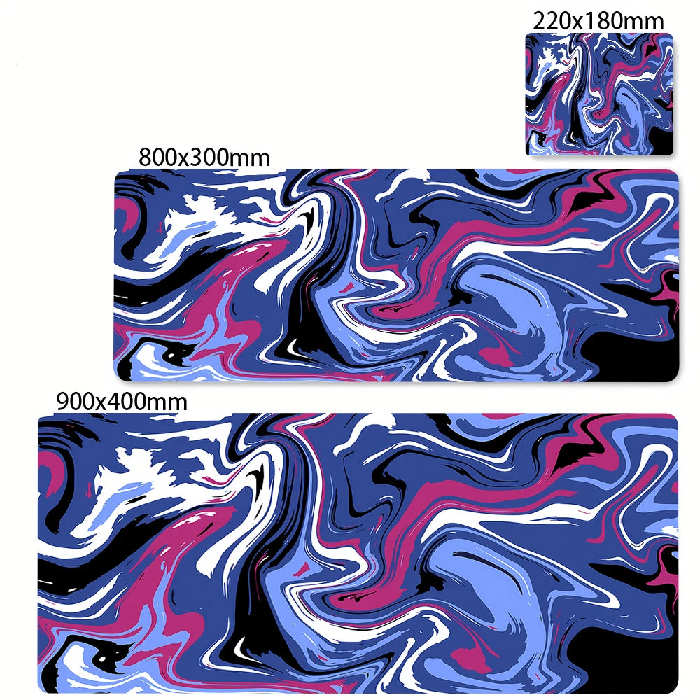 XXL Black and White Strata Liquid 900x400 Mouse Pad Computer