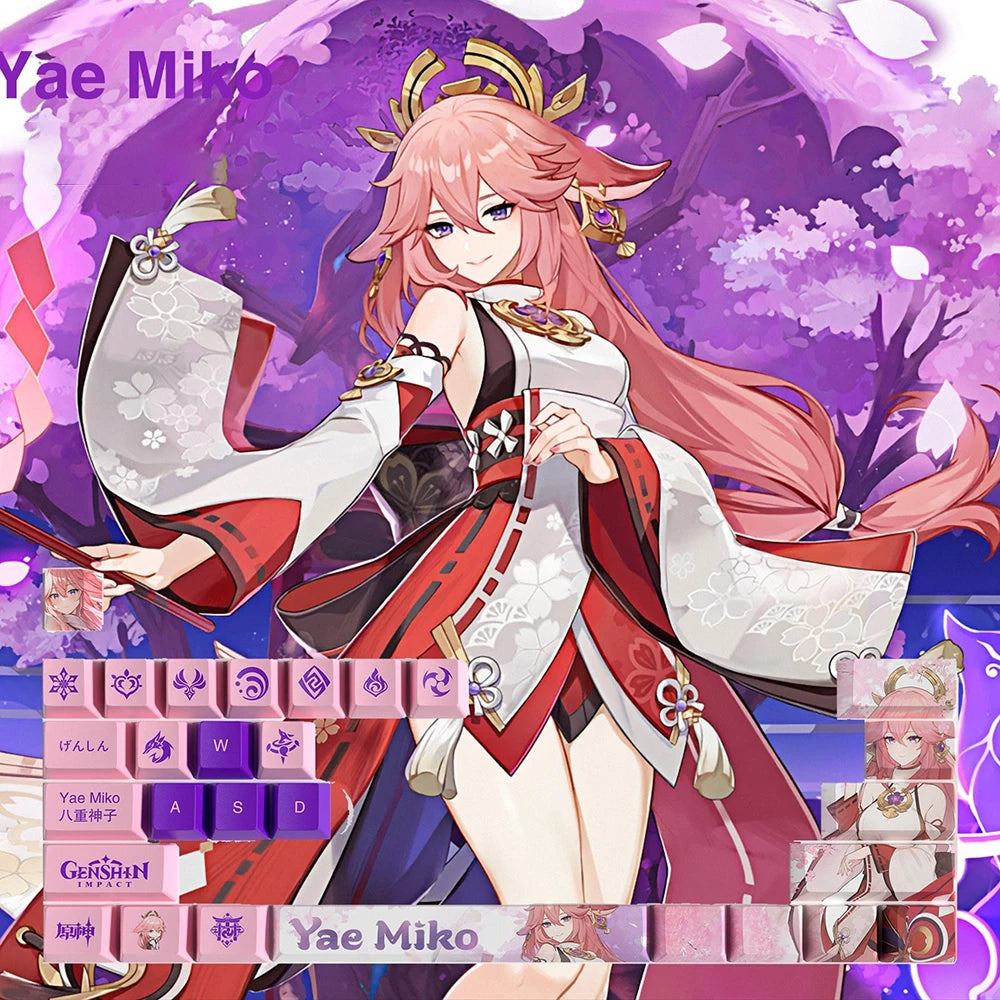 Genshin Impact Keycap Genshin characters 29 key Keycover for Mechanical Keyboard