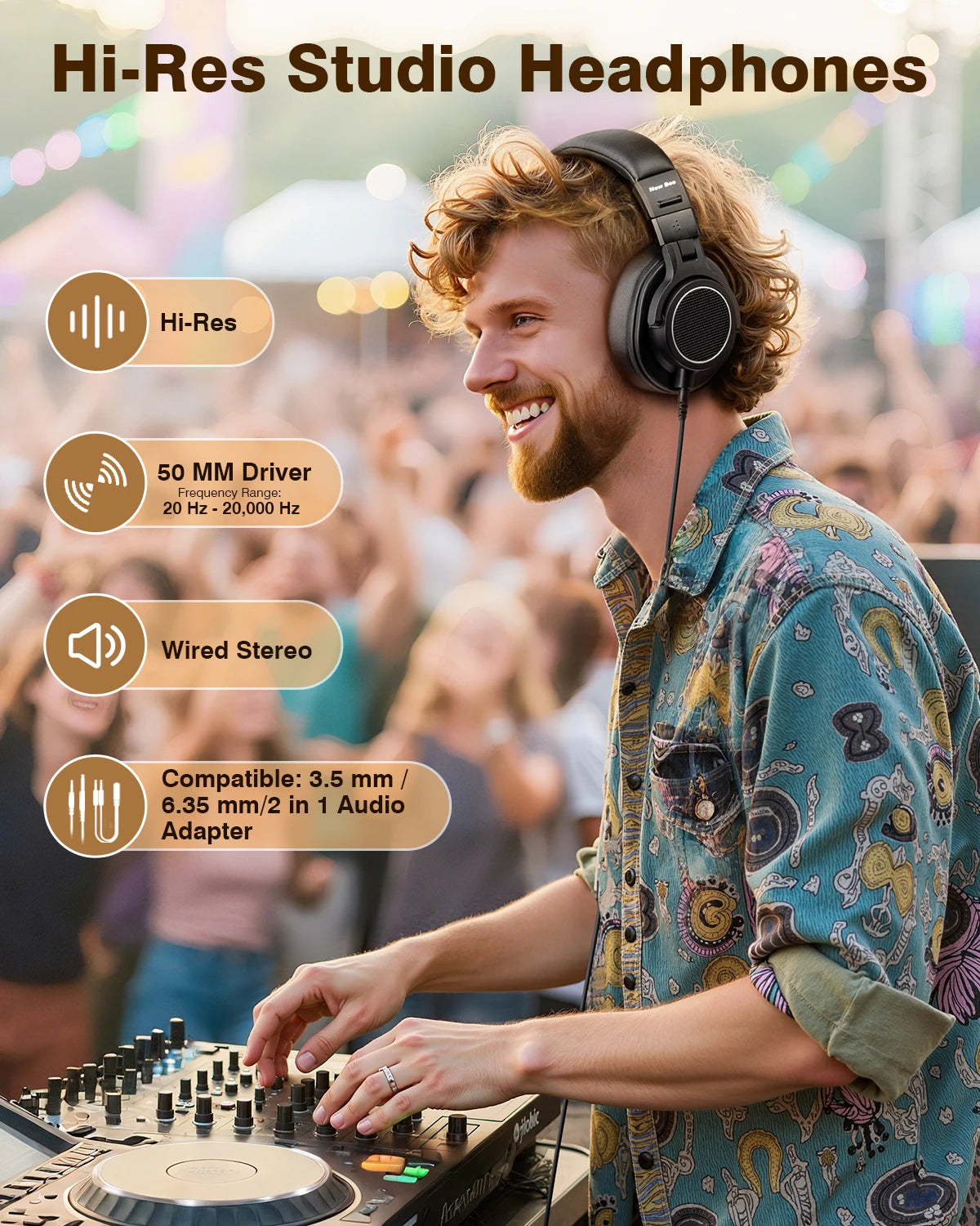 New Bee Wired Hi-Res Studio Headphone