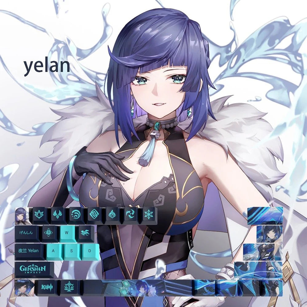 Genshin Impact Keycap Genshin characters 29 key Keycover for Mechanical Keyboard