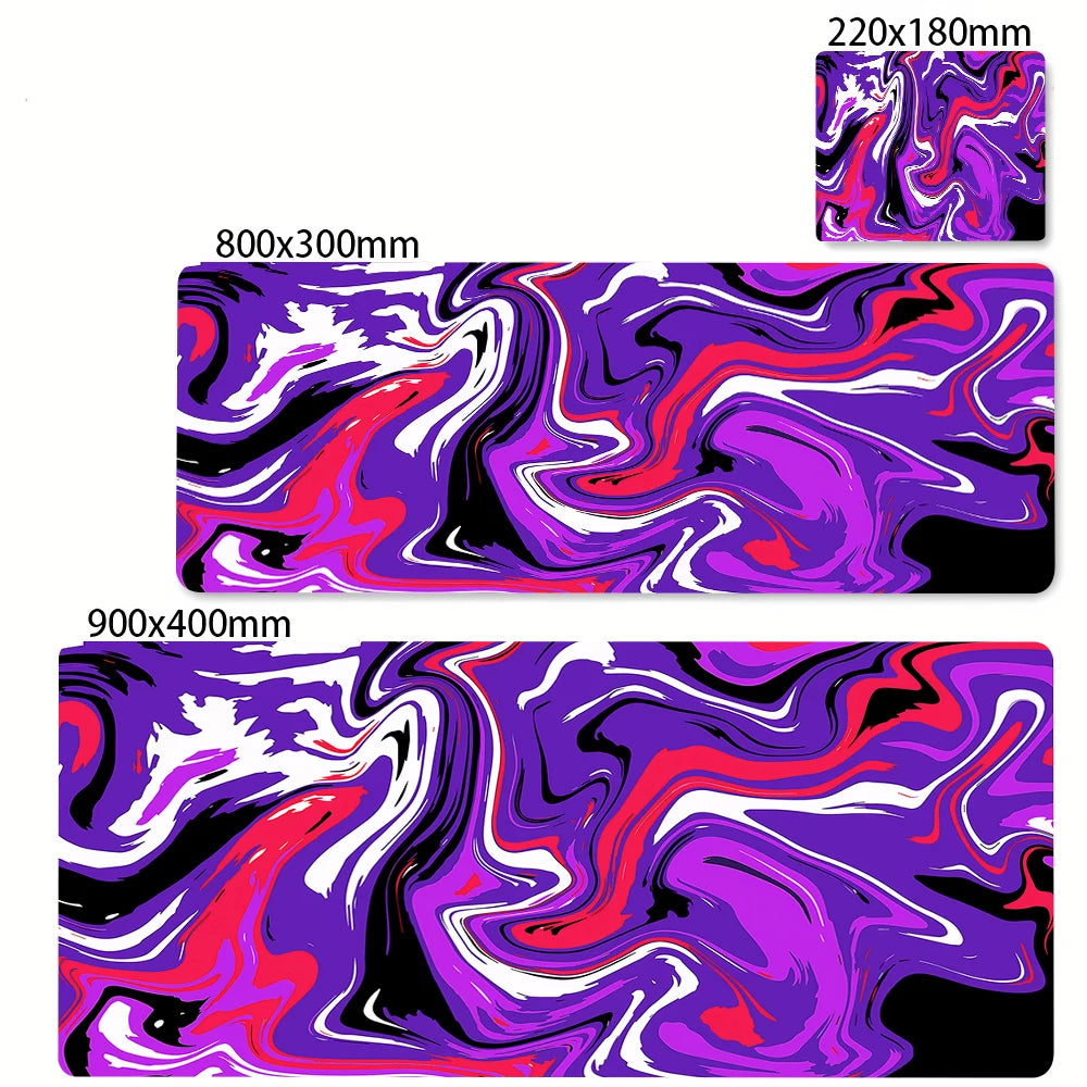 XXL Black and White Strata Liquid 900x400 Mouse Pad Computer