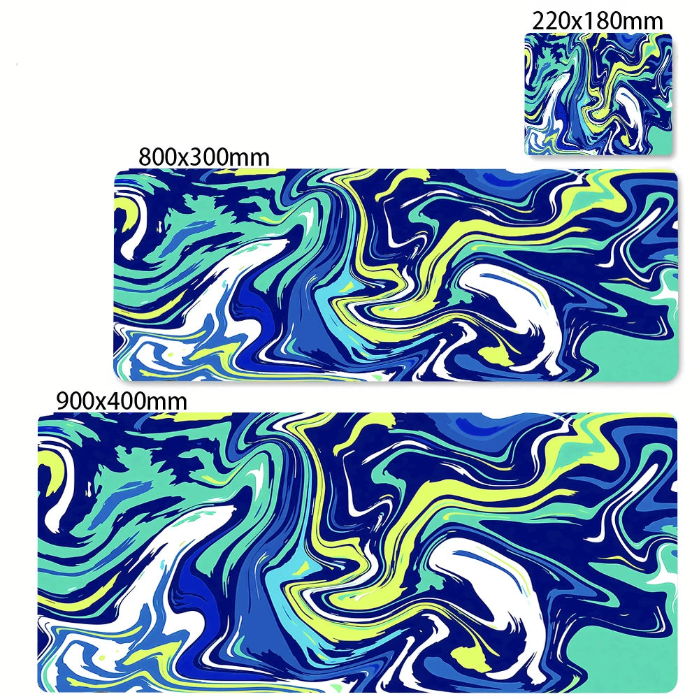 XXL Black and White Strata Liquid 900x400 Mouse Pad Computer