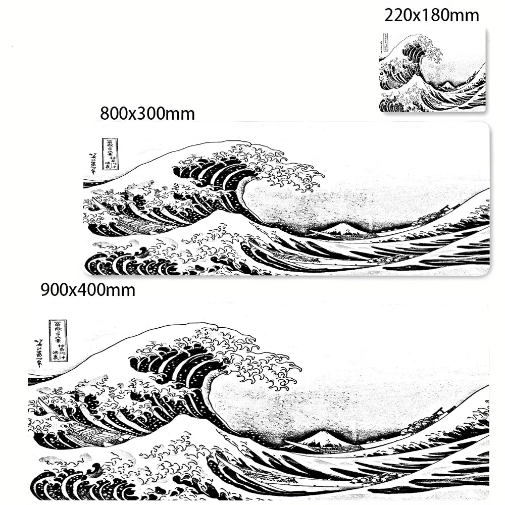 Large Mousepad Japan Great Wave Mousepads Keyboard Mat
