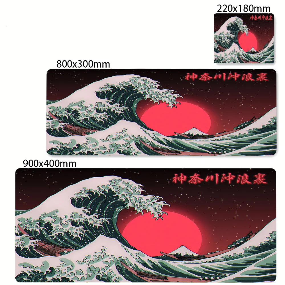 Large Mousepad Japan Great Wave Mousepads Keyboard Mat