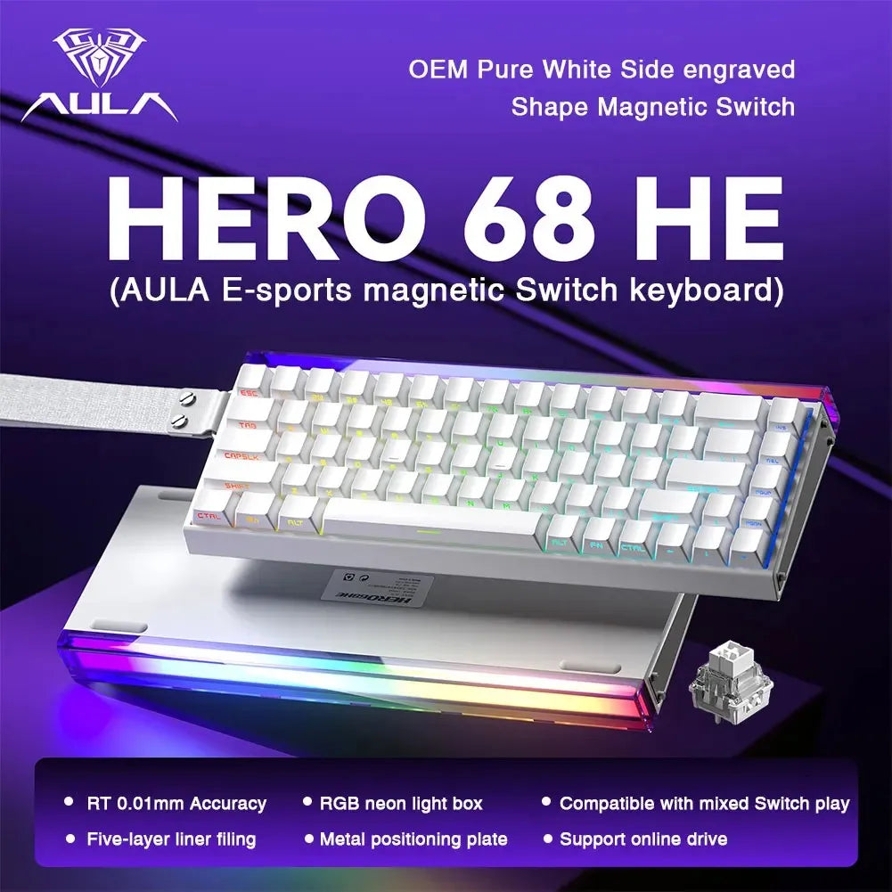 NEW AULA HERO 68HE Magnetic Switch Keyboard
