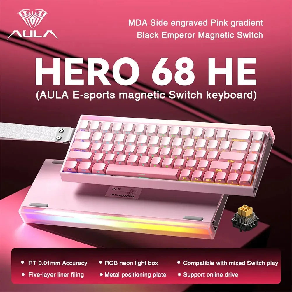 NEW AULA HERO 68HE Magnetic Switch Keyboard