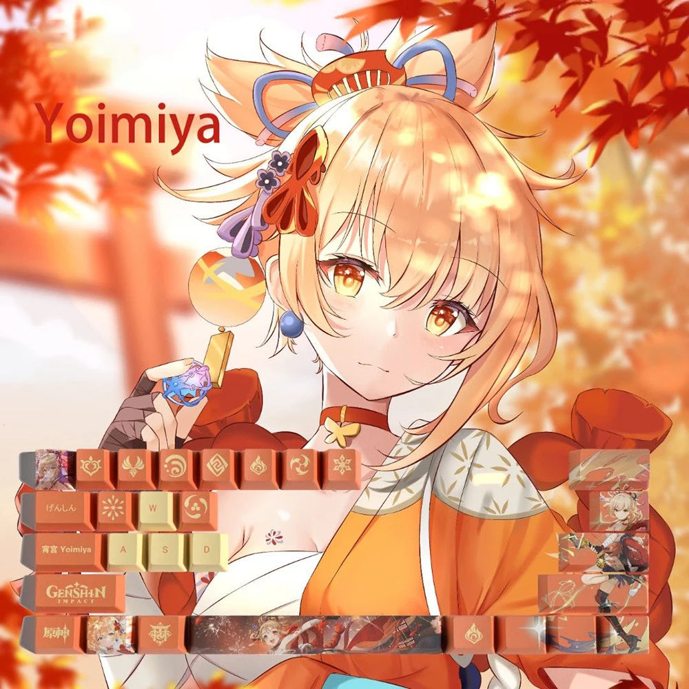 Genshin Impact Keycap Genshin characters 29 key Keycover for Mechanical Keyboard