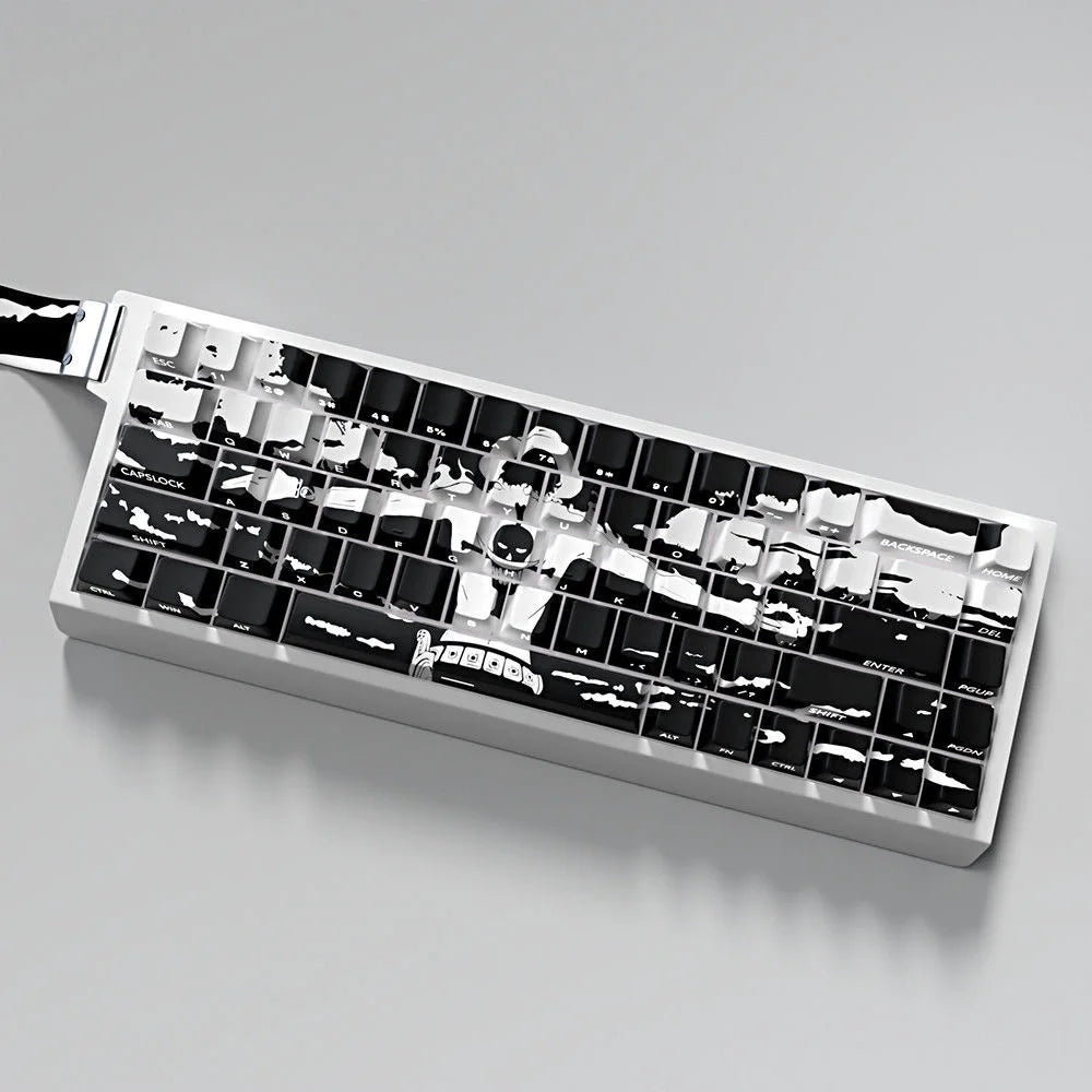 Ace Keycaps Anime Engraved Side Light Mechanical Keyboard