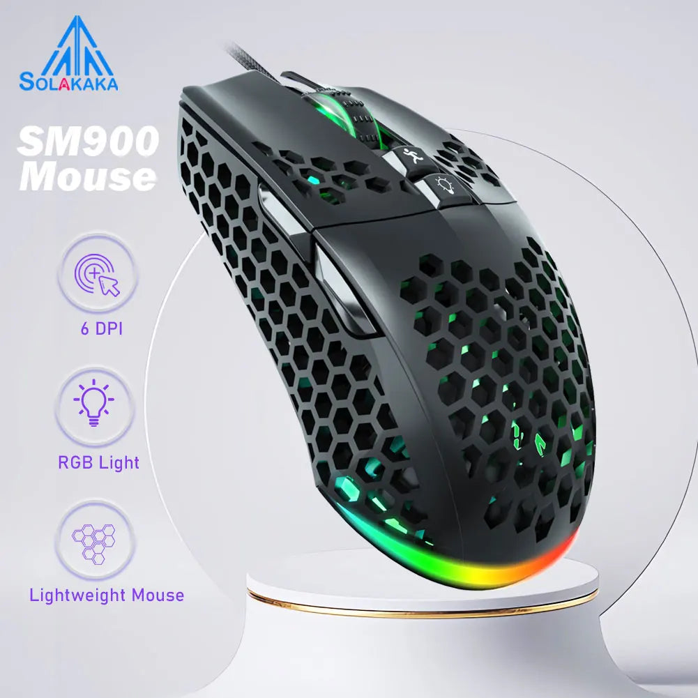 SM900 Wired Gaming Mouse Low Latency 12800 DPI