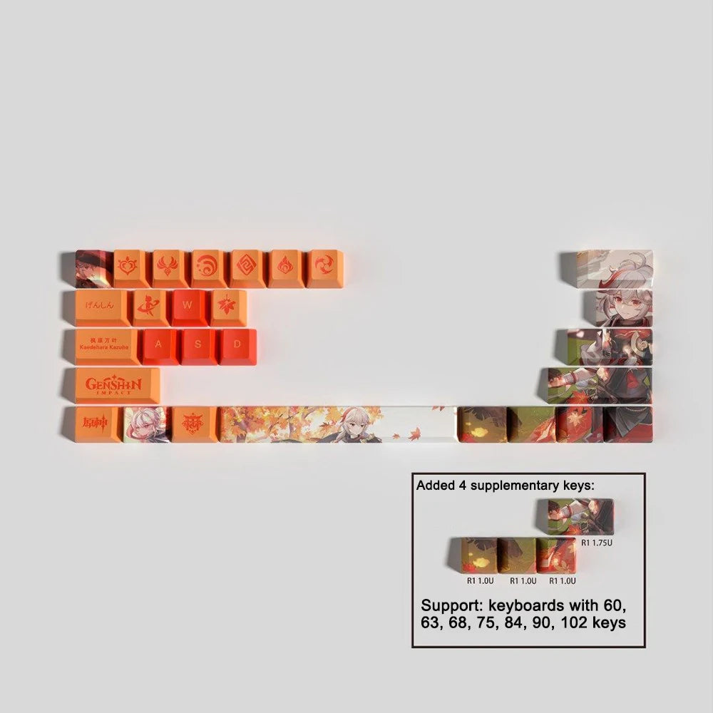 Genshin Impact Keycap Genshin characters 29 key Keycover for Mechanical Keyboard