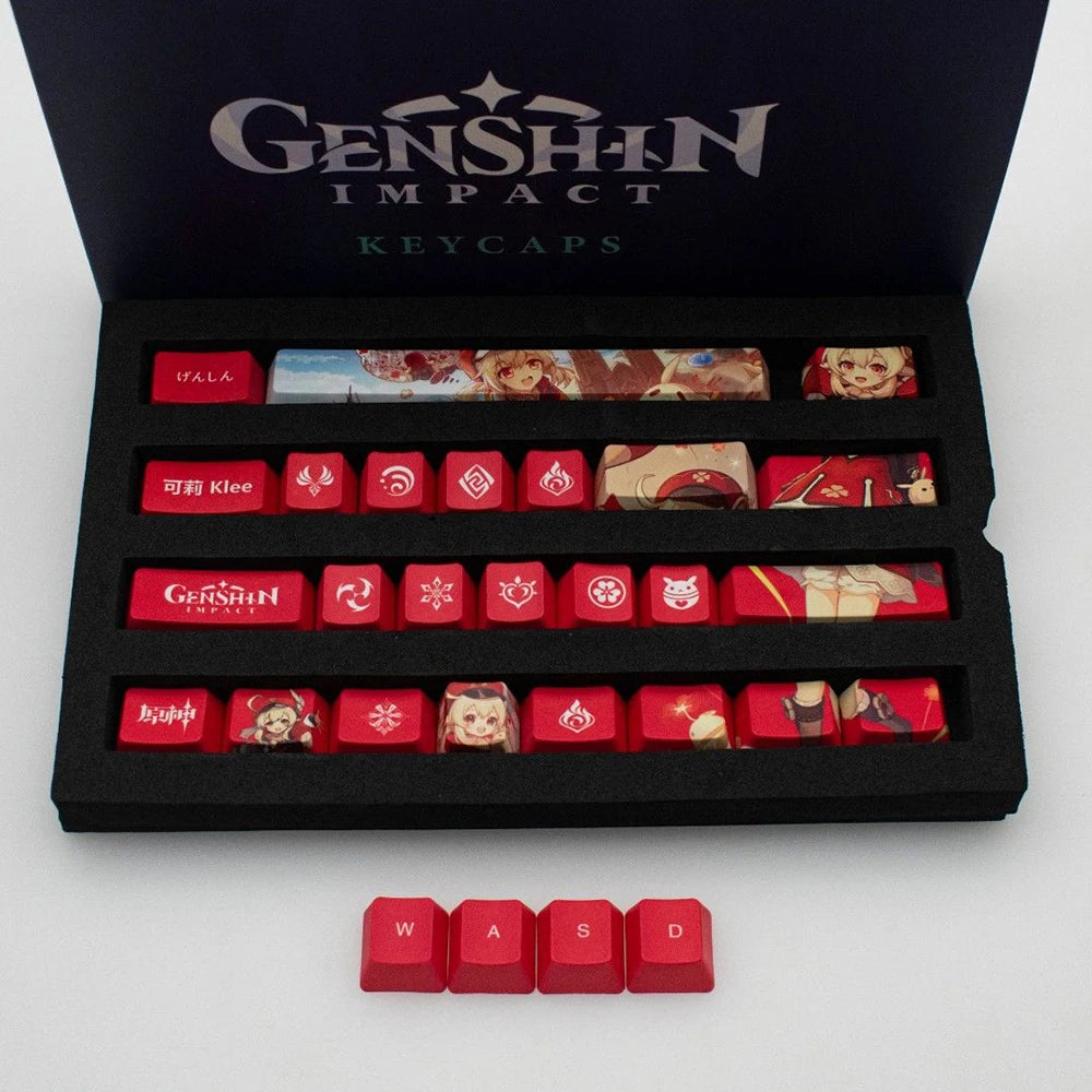 Genshin Impact Keycap Genshin characters 29 key Keycover for Mechanical Keyboard