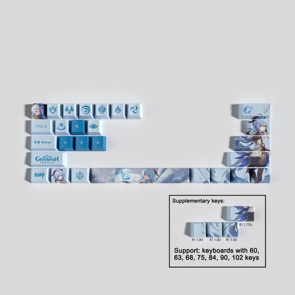 Genshin Impact Keycap Genshin characters 29 key Keycover for Mechanical Keyboard