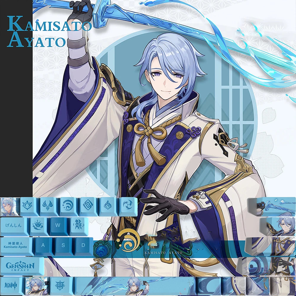 Genshin Impact Keycap Genshin characters 29 key Keycover for Mechanical Keyboard