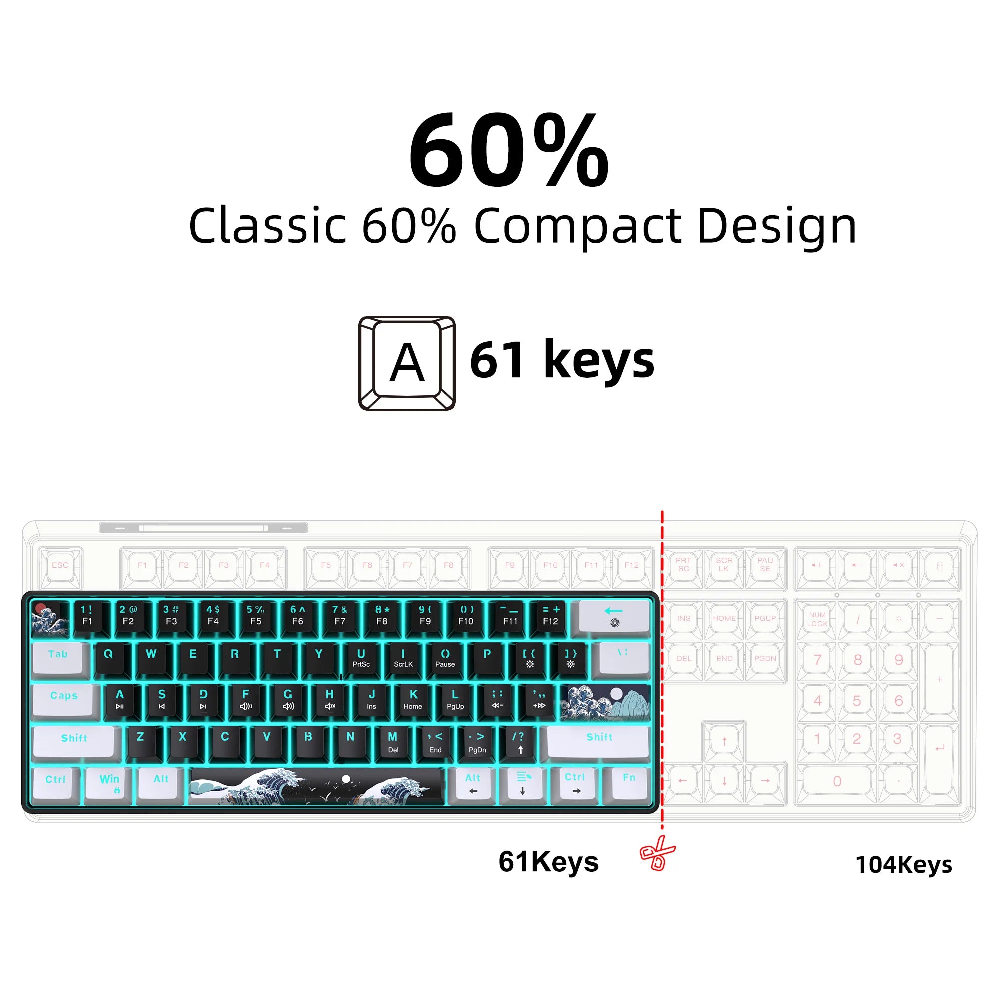 60% Mechanical Keyboard Gaming Keyboard