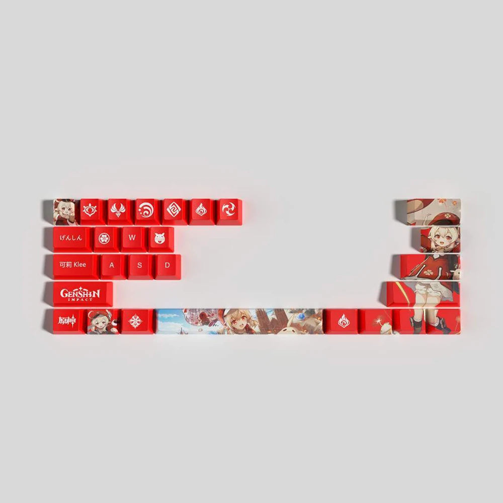 Genshin Impact Keycap Genshin characters 29 key Keycover for Mechanical Keyboard