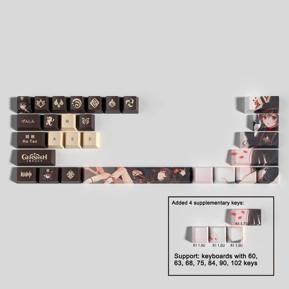 Genshin Impact Keycap Genshin characters 29 key Keycover for Mechanical Keyboard
