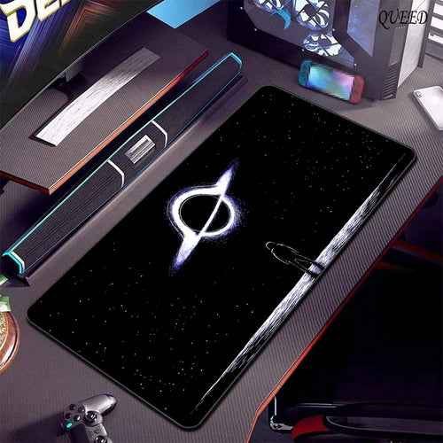 Astronaut Printing Black Pattern Keyboard Mat