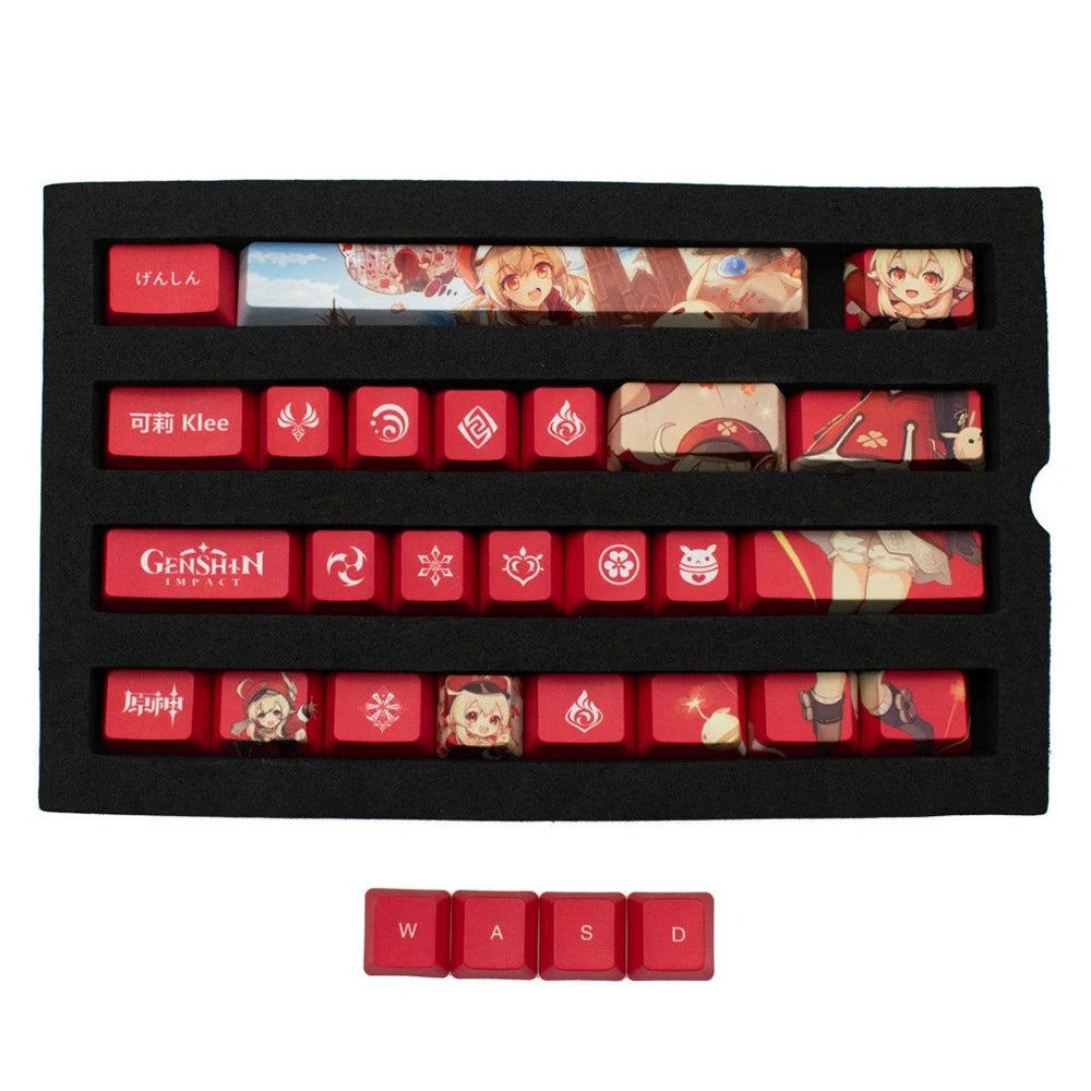 Genshin Impact Keycap Genshin characters 29 key Keycover for Mechanical Keyboard