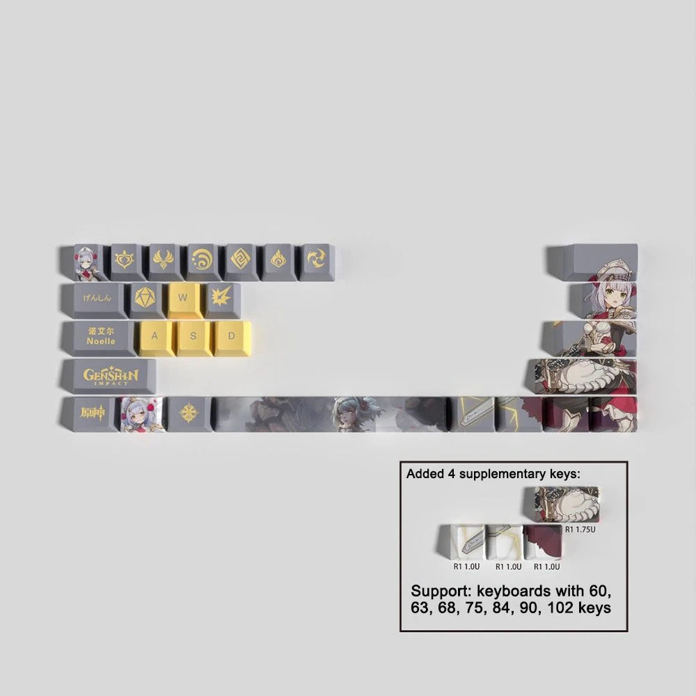 Genshin Impact Keycap Genshin characters 29 key Keycover for Mechanical Keyboard
