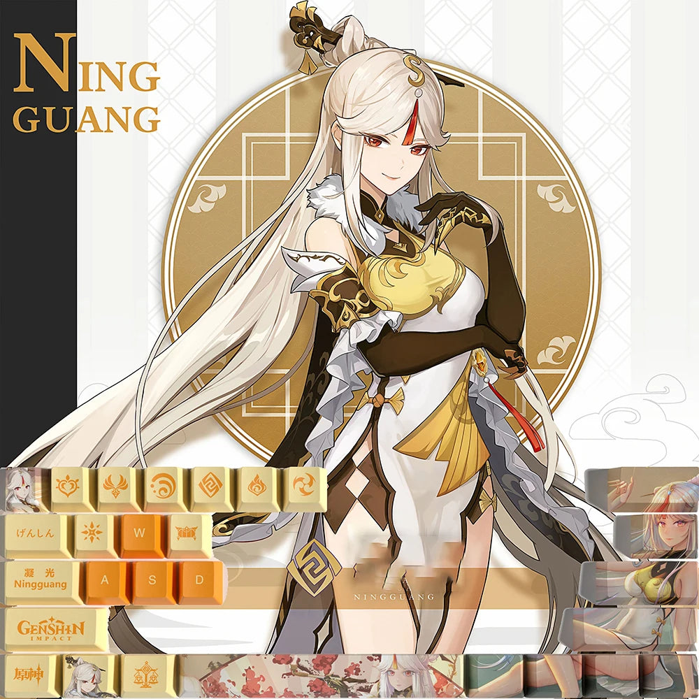 Genshin Impact Keycap Genshin characters 29 key Keycover for Mechanical Keyboard