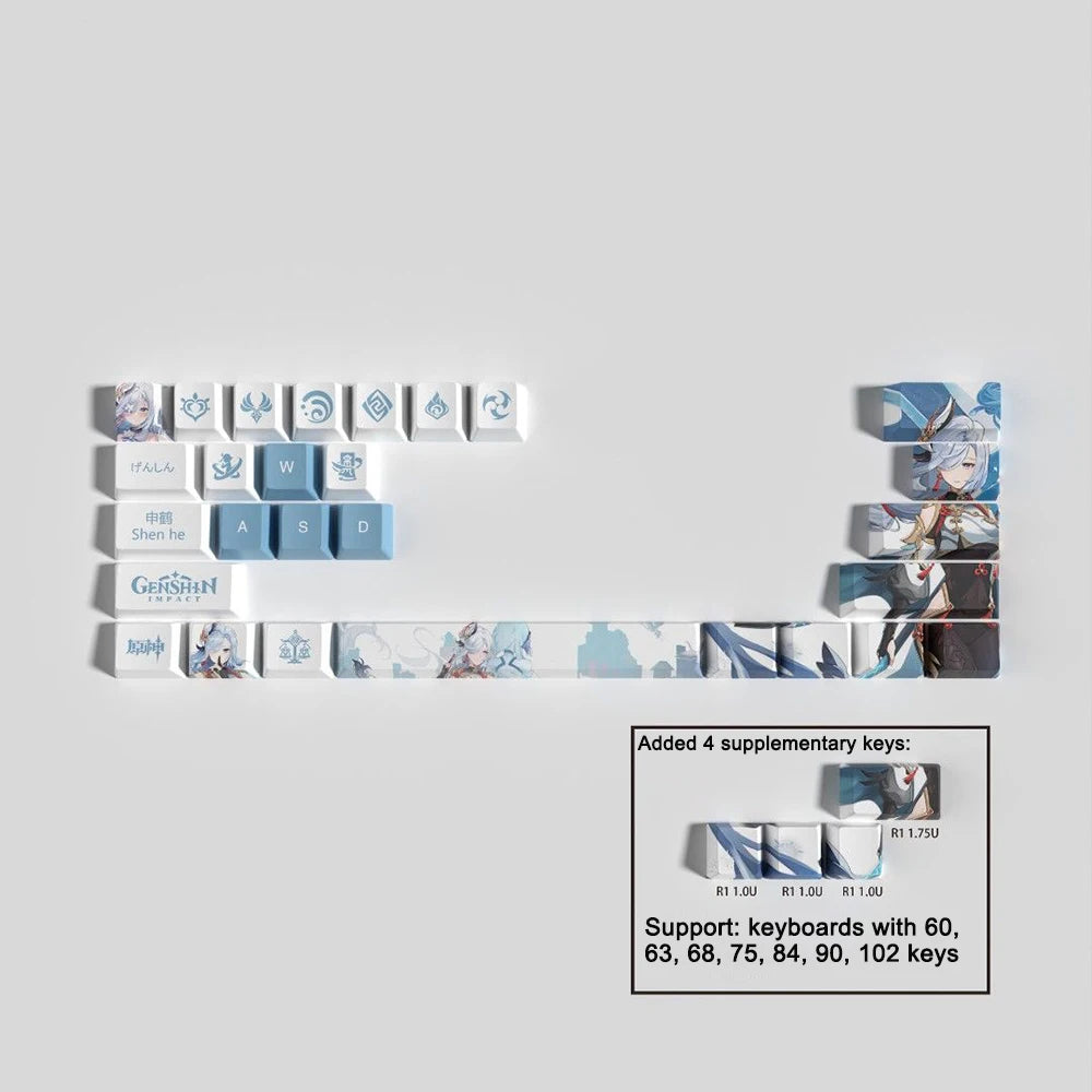 Genshin Impact Keycap Genshin characters 29 key Keycover for Mechanical Keyboard