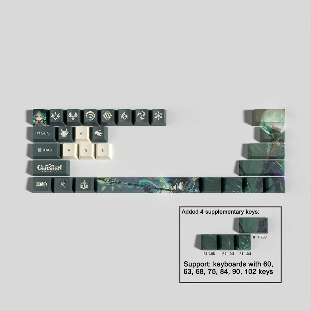 Genshin Impact Keycap Genshin characters 29 key Keycover for Mechanical Keyboard