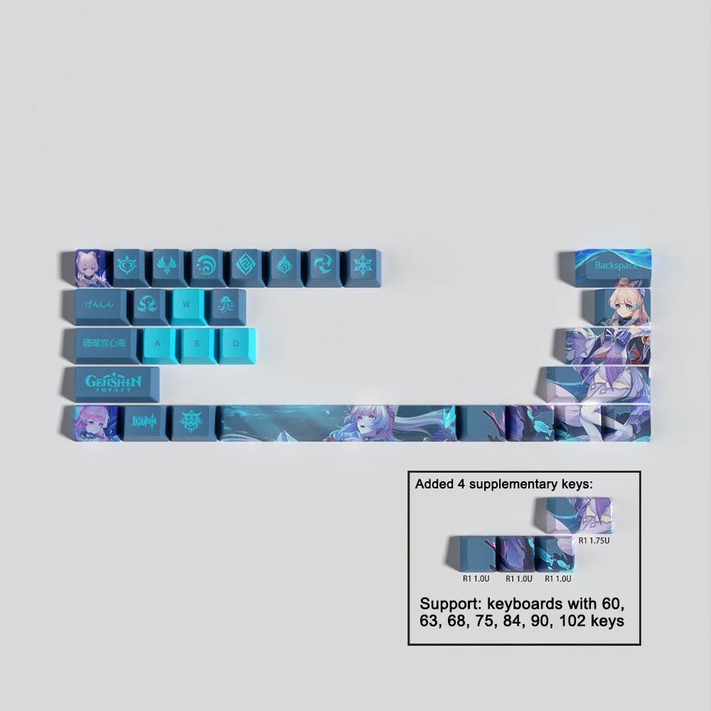 Genshin Impact Keycap Genshin characters 29 key Keycover for Mechanical Keyboard