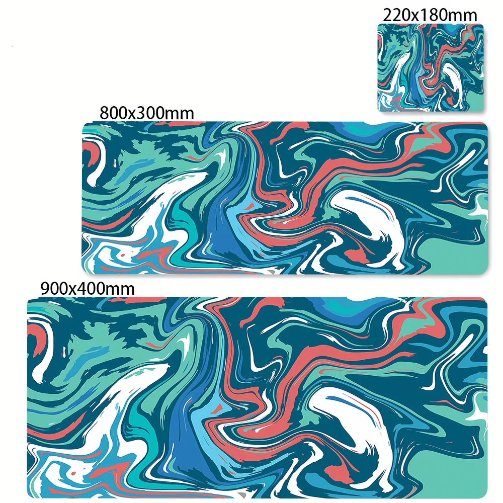 XXL Black and White Strata Liquid 900x400 Mouse Pad Computer