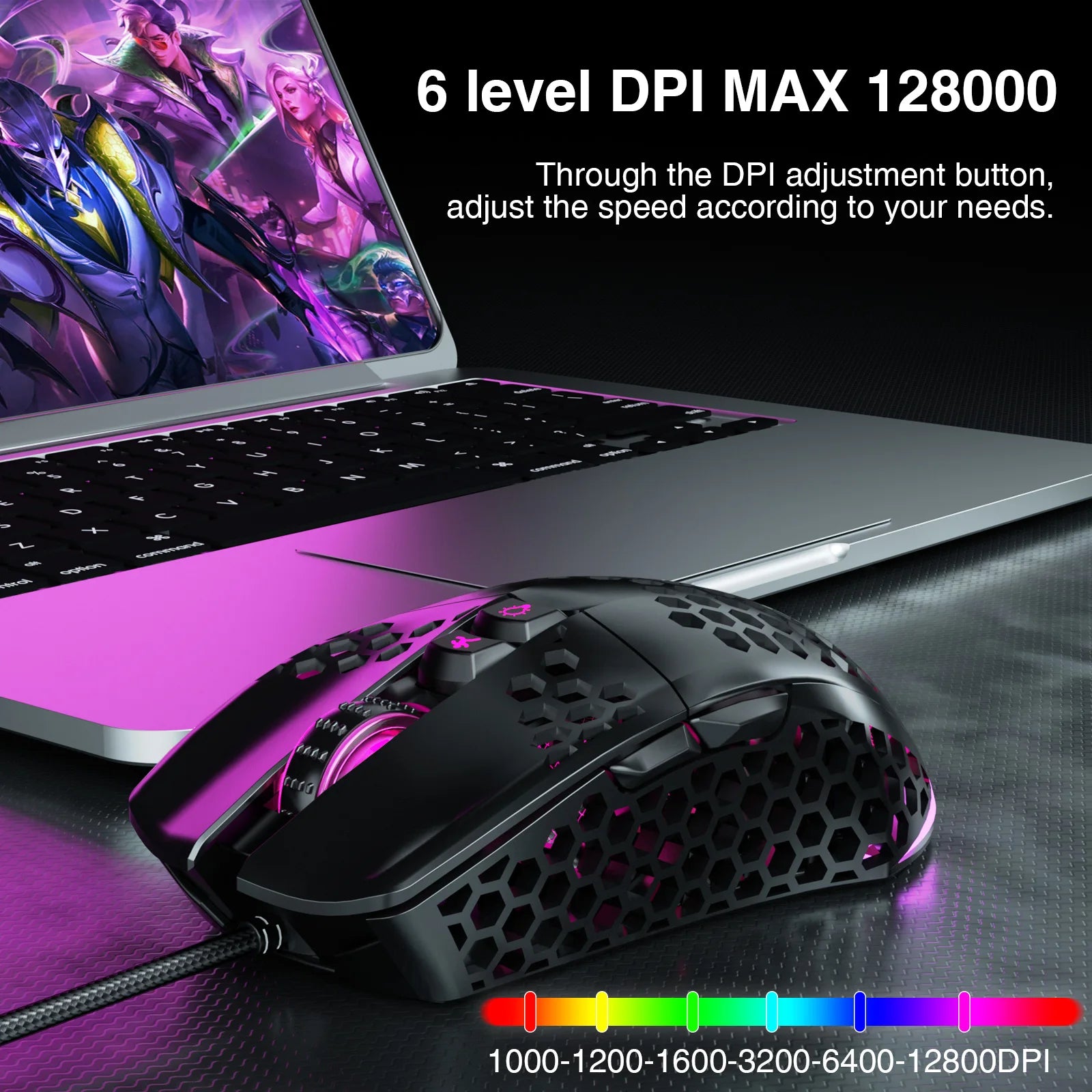 SM900 Wired Gaming Mouse Low Latency 12800 DPI