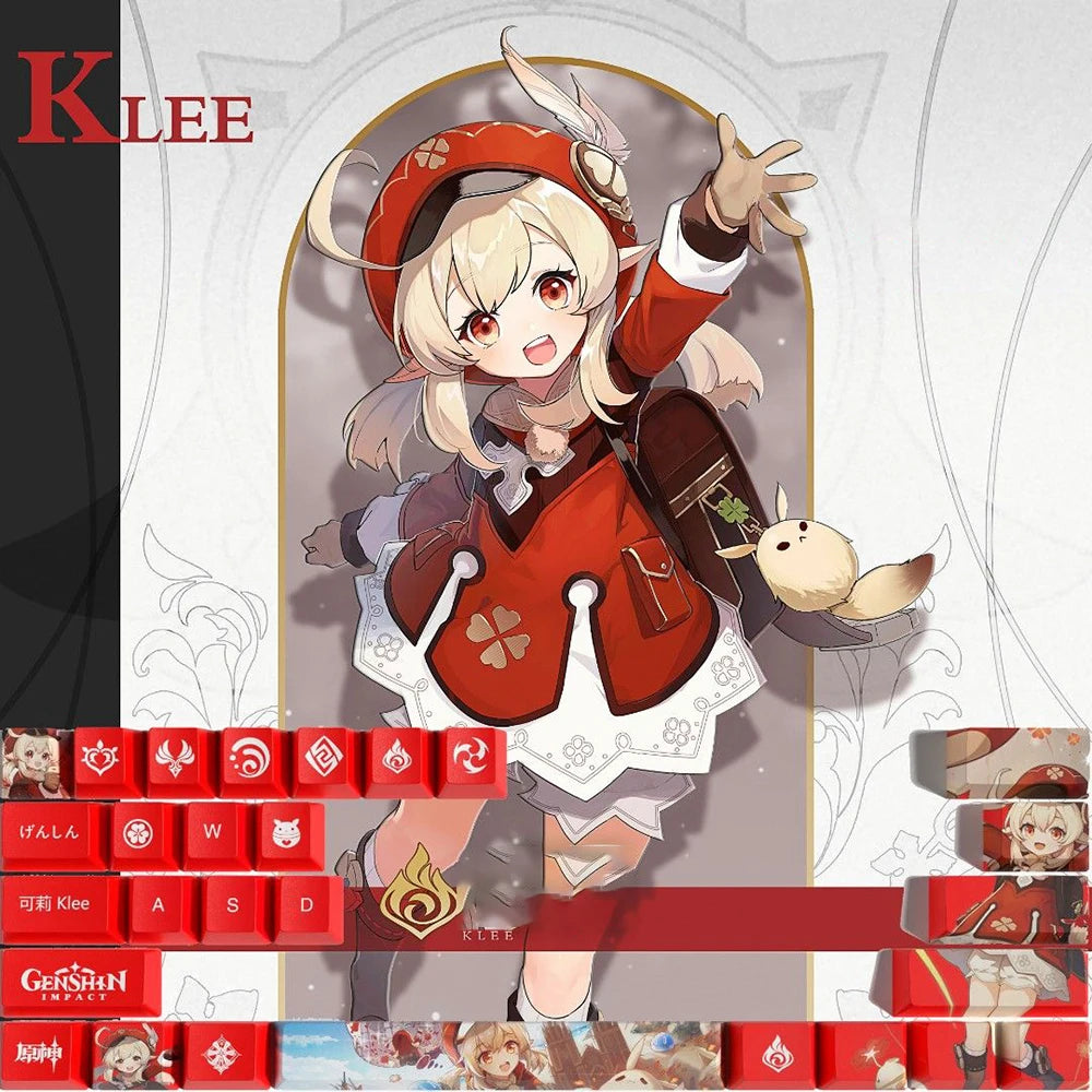 Genshin Impact Keycap Genshin characters 29 key Keycover for Mechanical Keyboard