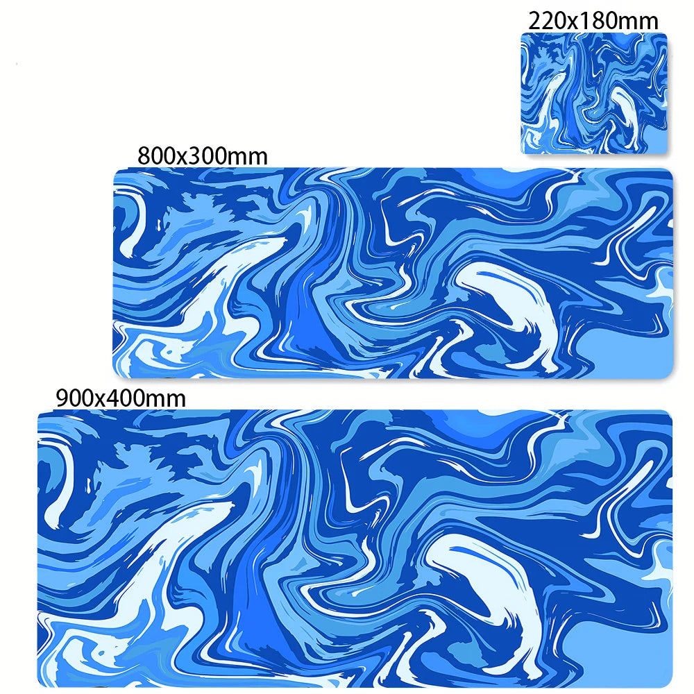 XXL Black and White Strata Liquid 900x400 Mouse Pad Computer