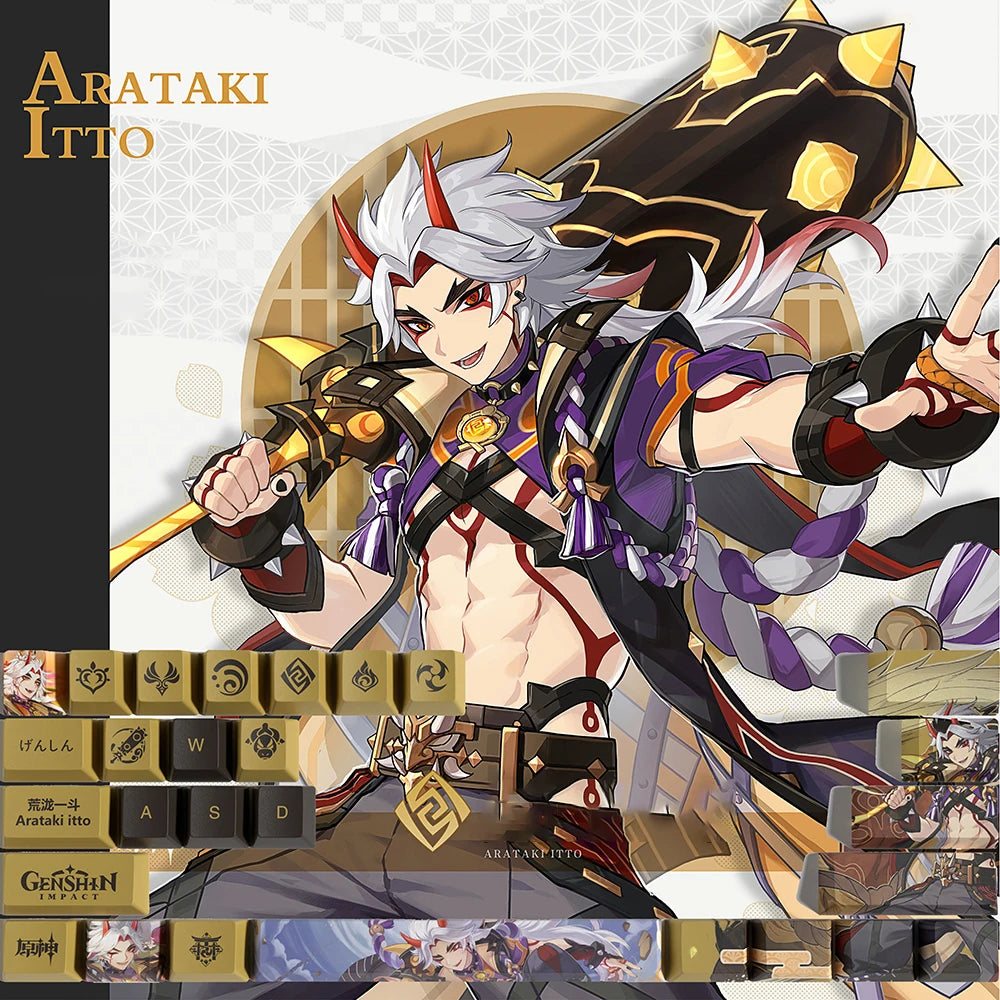 Genshin Impact Keycap Genshin characters 29 key Keycover for Mechanical Keyboard