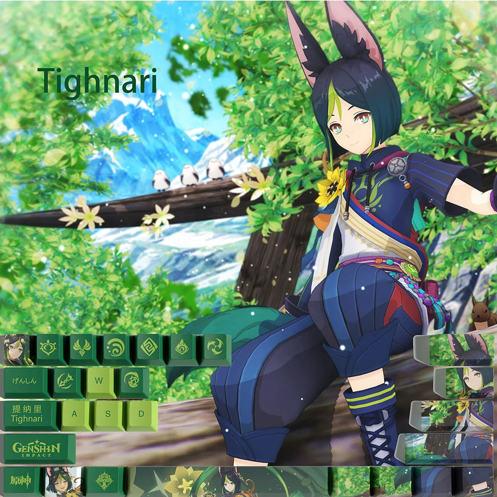 Genshin Impact Keycap Genshin characters 29 key Keycover for Mechanical Keyboard