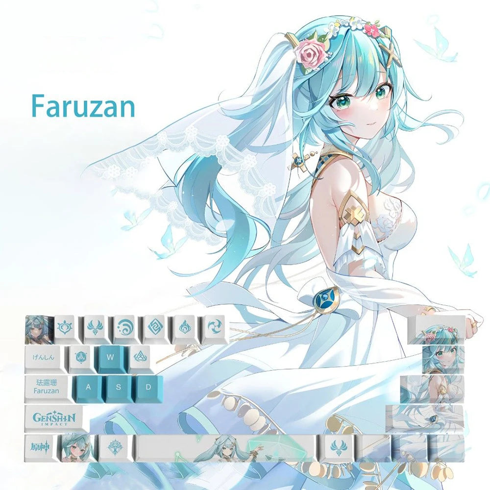 Genshin Impact Keycap Genshin characters 29 key Keycover for Mechanical Keyboard