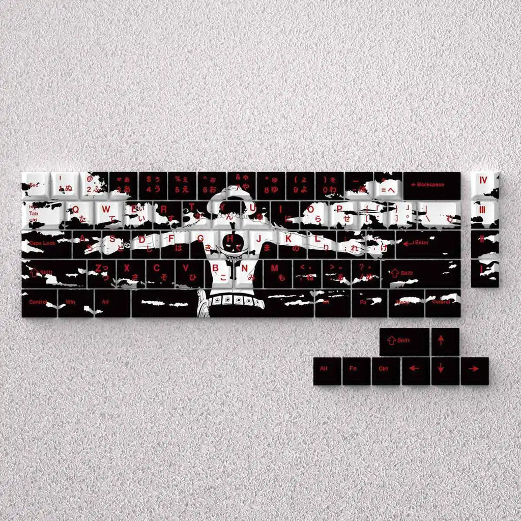 Ace Keycaps Anime Engraved Side Light Mechanical Keyboard